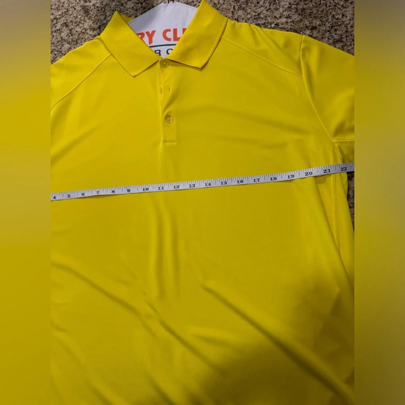 Nike Men Large Golf Tour Performance Polo - Yellow - Picture 4 of 6